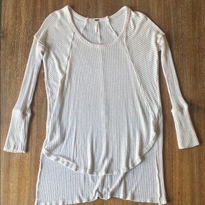 Free People Signature Waffle Tunic Top